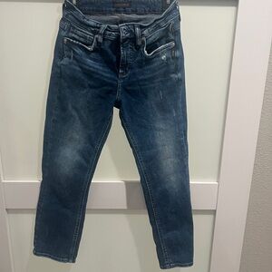 Silver Jeans Blue Ankle Cropped Jeans